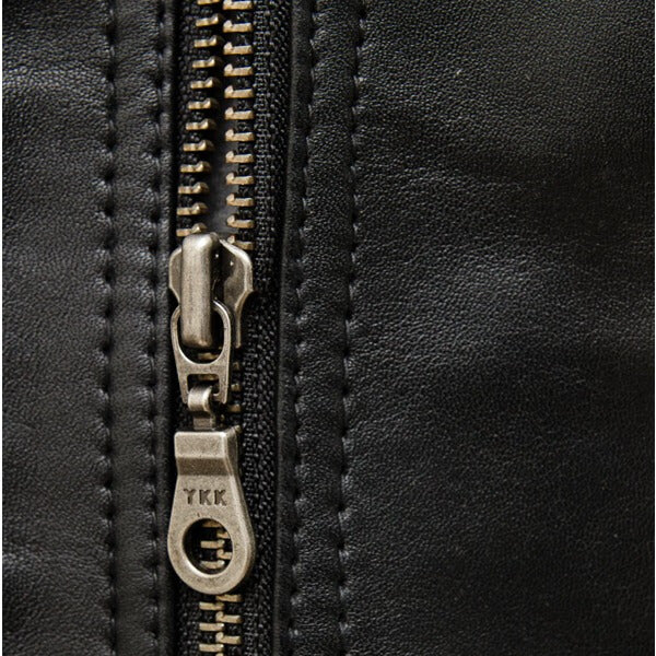 Men’s Black Leather Bomber Jacket with Hoodie