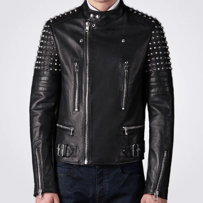 Studded Streetwear Jacket for Men