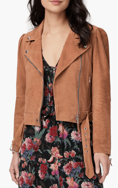 Brown Suede Moto Jacket