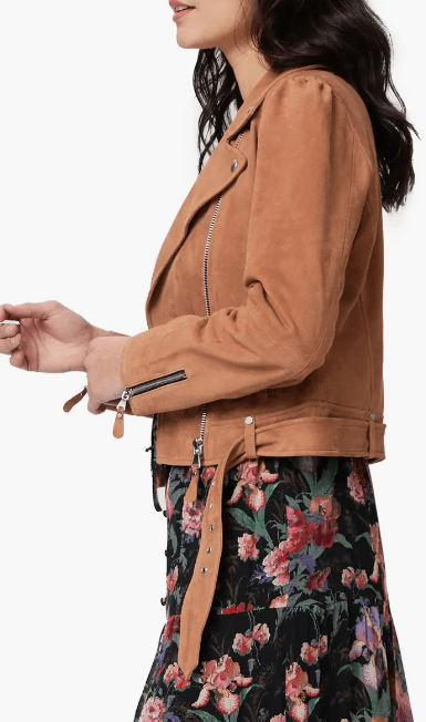 Brown Suede Moto Jacket