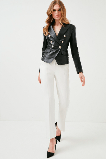 Onyx Royale Leather Blazer