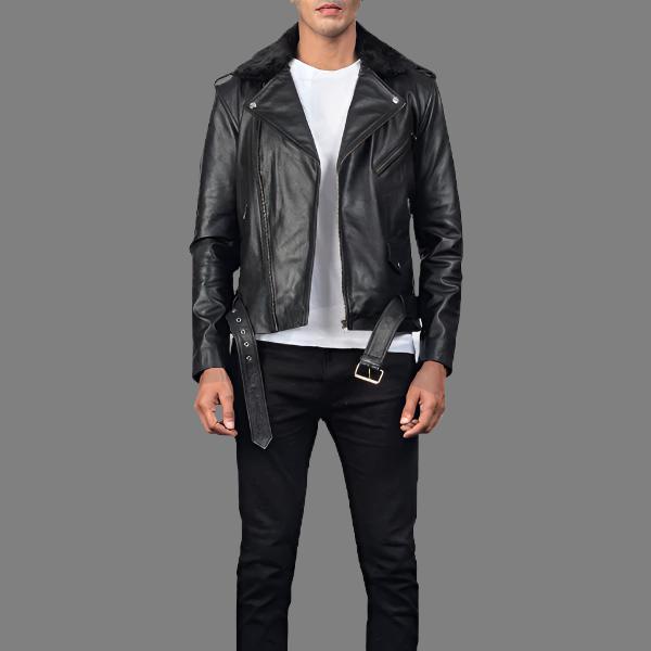 Black Leather Biker Jacket