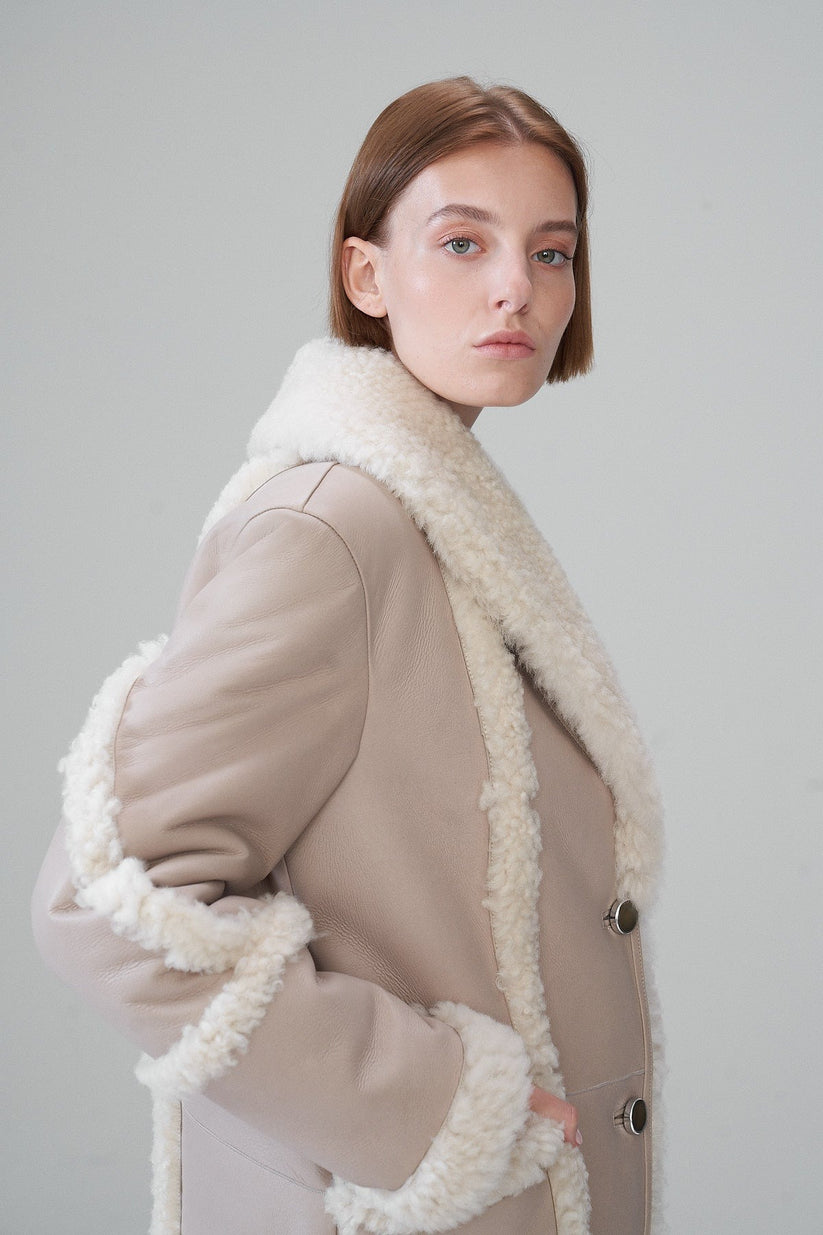 Luxury Leather Winter Coat For Women