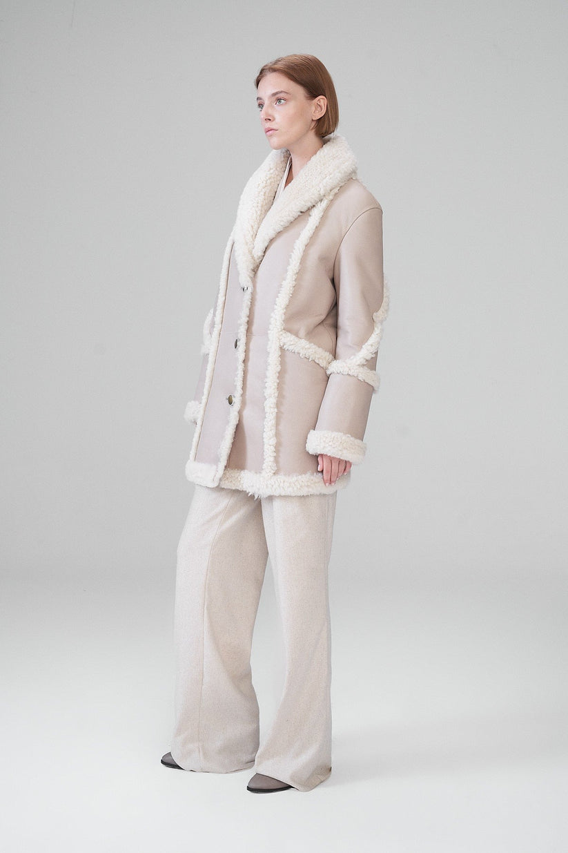 Luxury Leather Winter Coat For Women