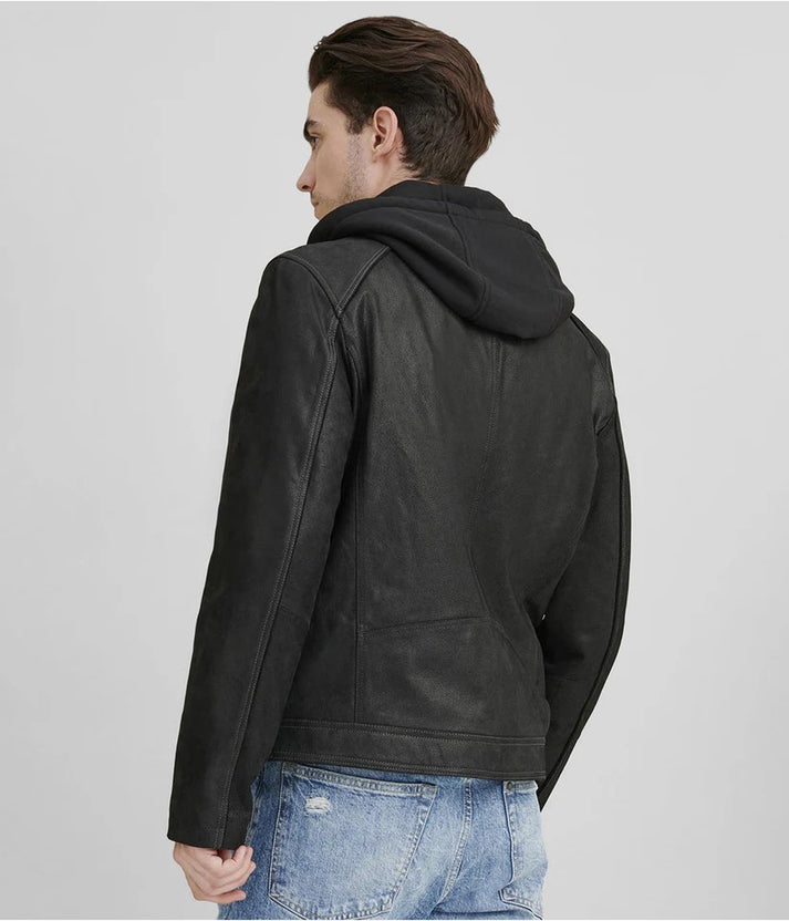 Black Suede Café Racer Jacket