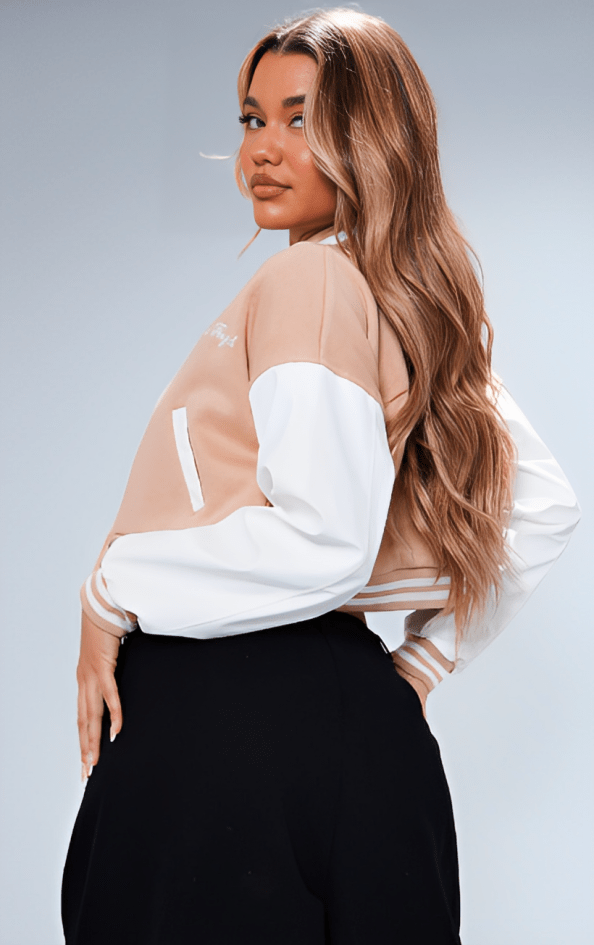 Cropped Varsity Jacket for Women