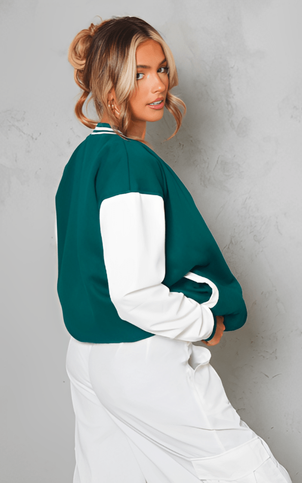 Women's Bomber Green Jacket