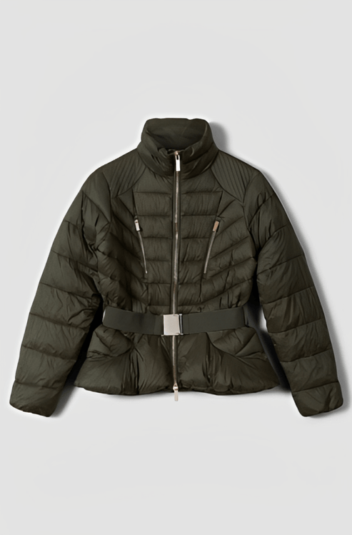 Khaki green puffer coat