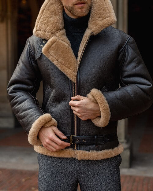 B3 Shearling Leather Jacket