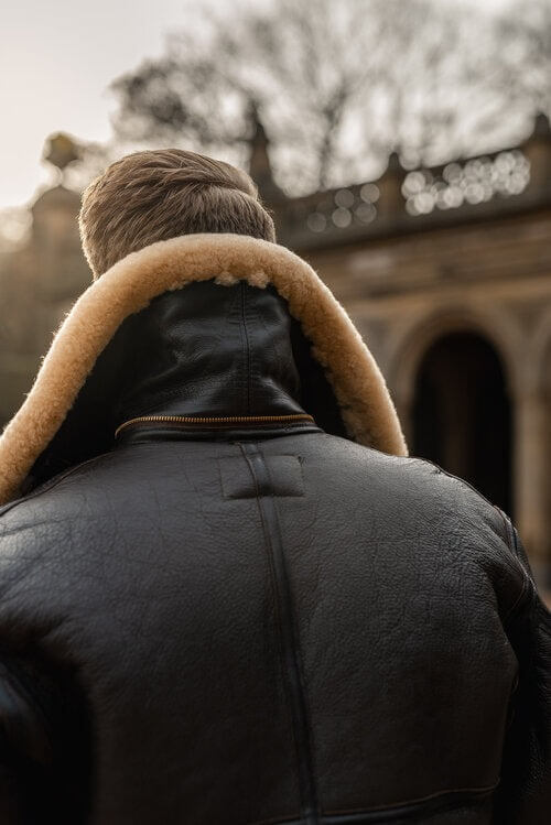 Premium B3 Shearling Leather Jacket For Men Inspired By RAF Aviator Style