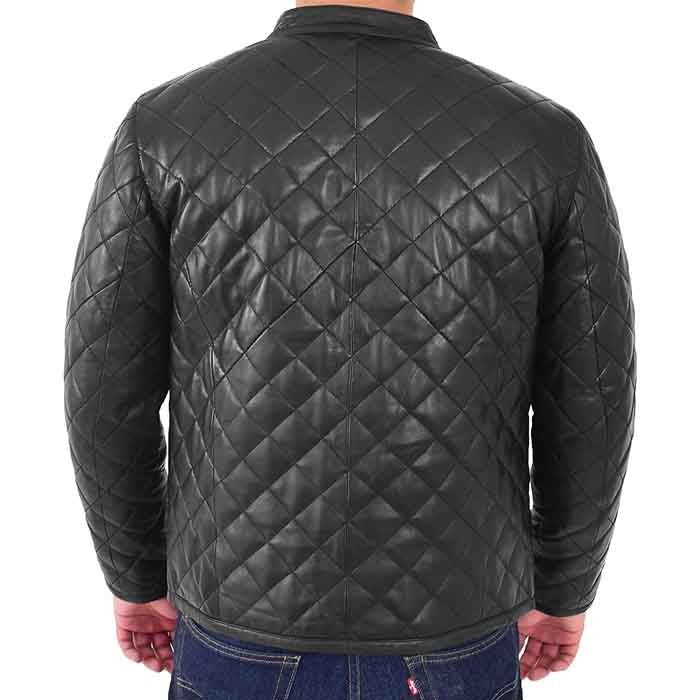 Padded Leather Jacket for Men