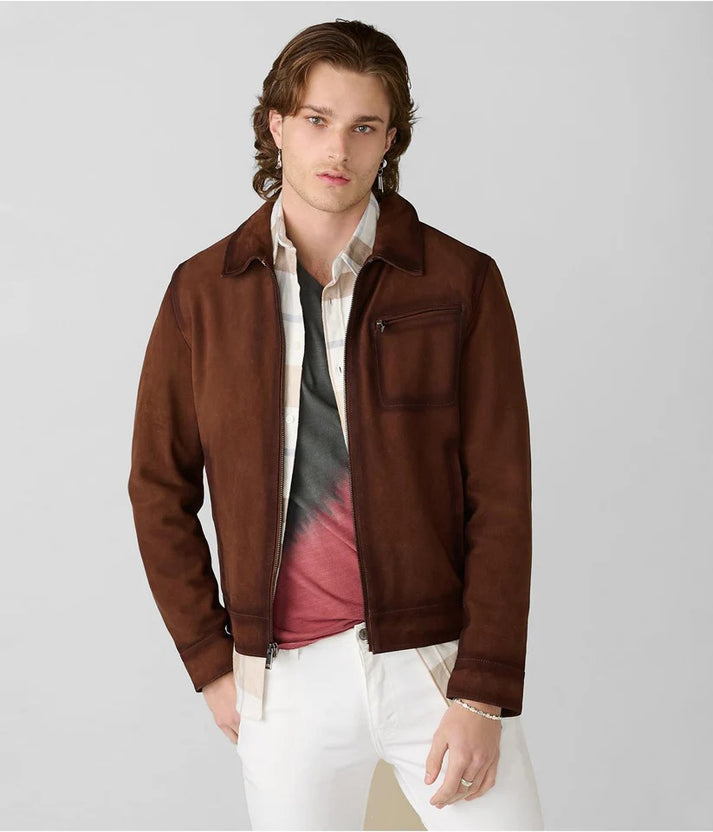 Dark Brown Suede Jacket