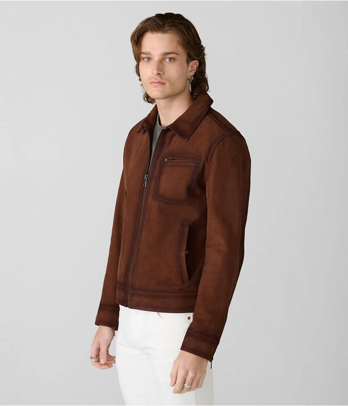 Dark Brown Suede Jacket