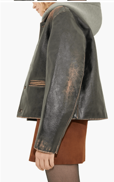 Women’s Vintage Black Leather Jacket