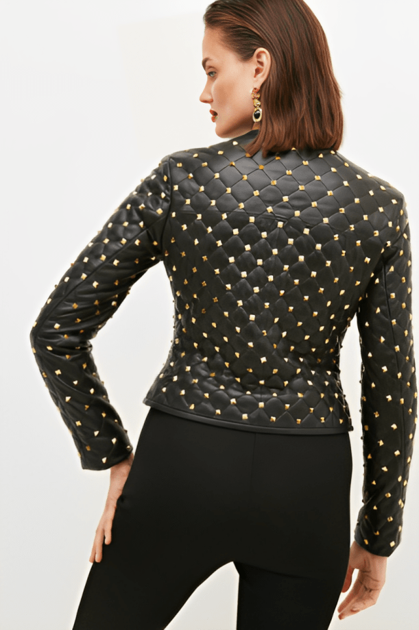 Quilted Leather Jacket for Women