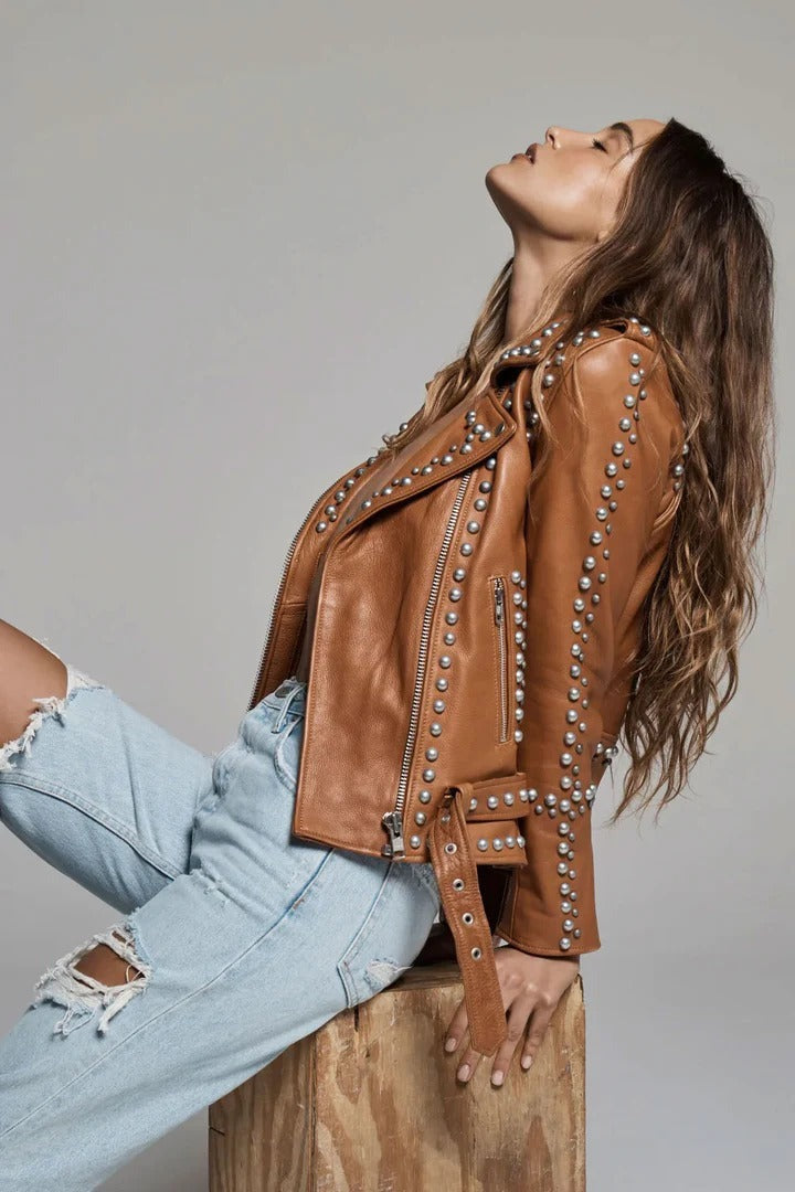 Women’s Leather Motorcycle Jacket