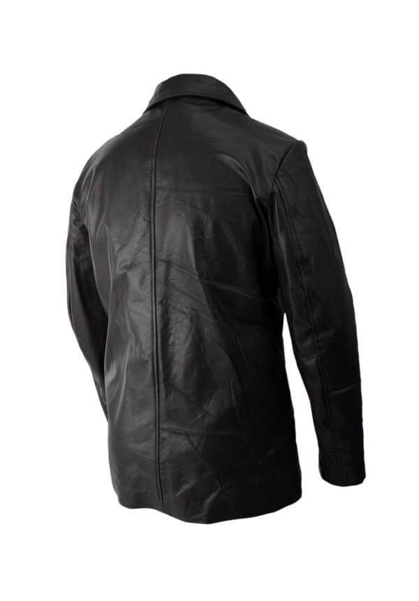 modern black leather jacket mens