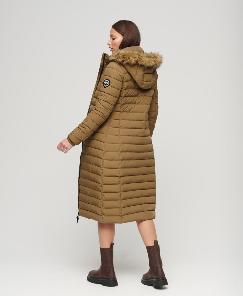 Brown Parka With Hood For Women