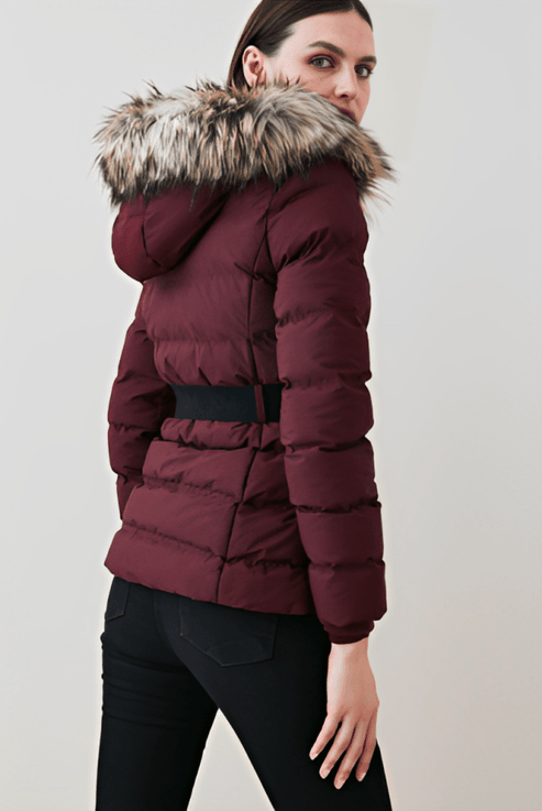 Women’s padded red coat