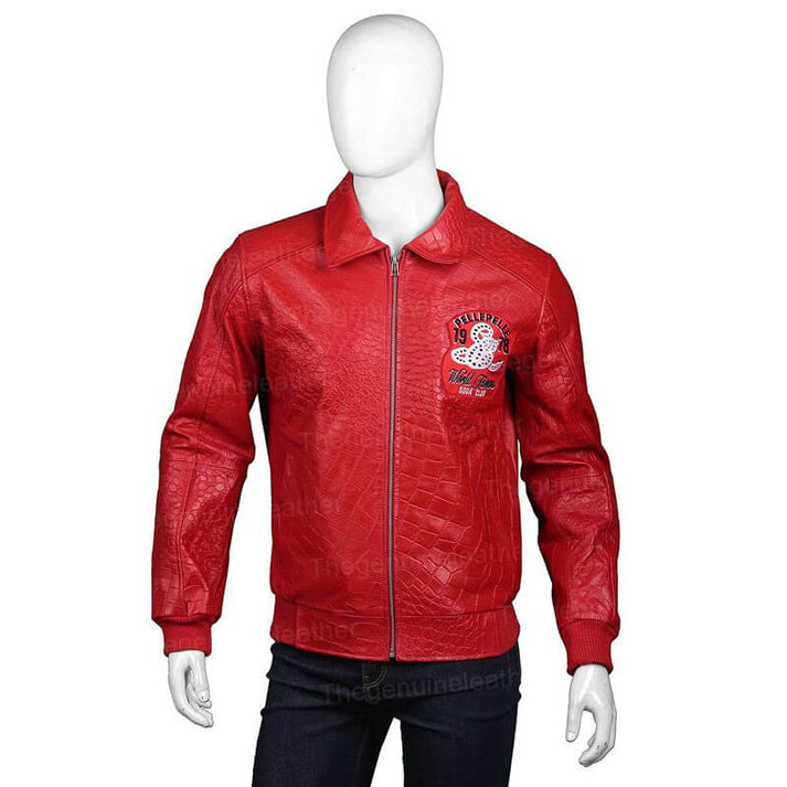 Pelle Pelle Red Leather Jacket For Men