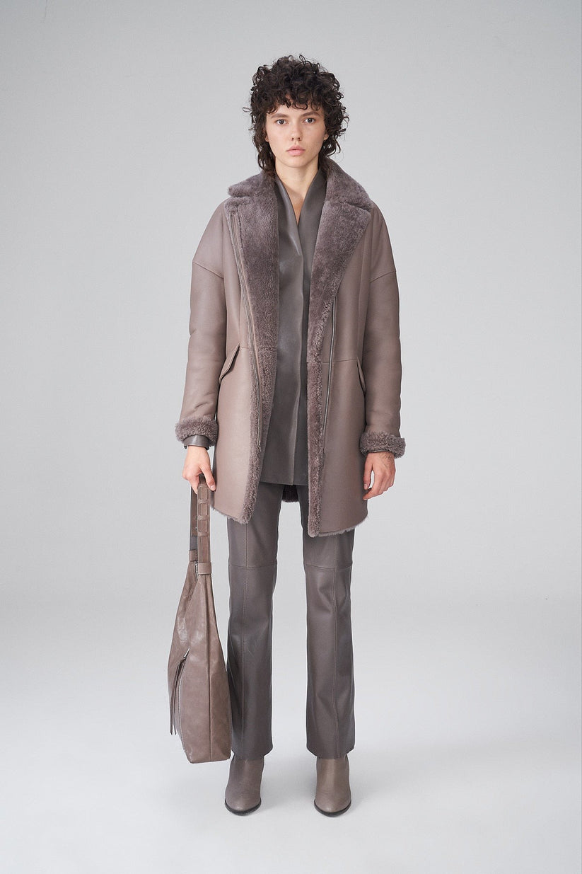 Shearling-lined Bomber Jacket