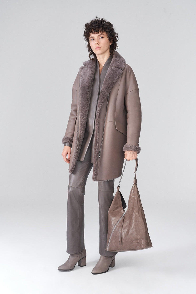 Shearling-lined Bomber Jacket