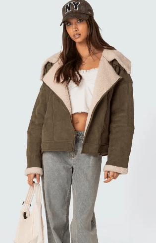 Women’s Neutral Shearling Outerwear