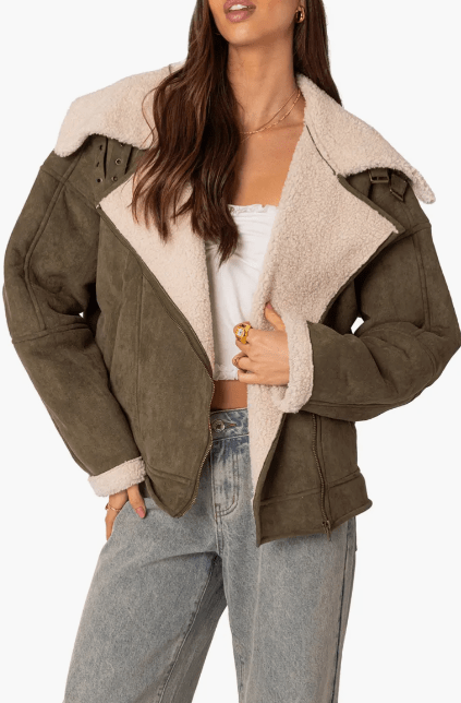 Women’s Neutral Shearling Outerwear