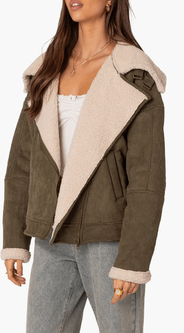 Women’s Neutral Shearling Outerwear