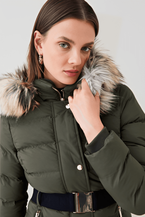 Women’s insulated khaki puffer