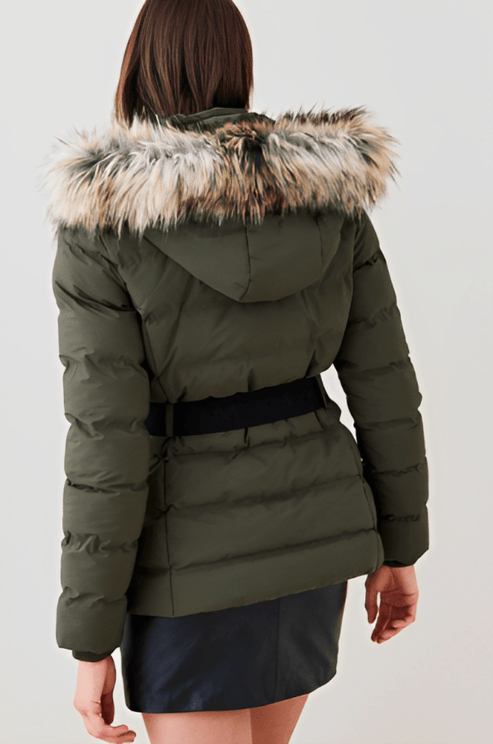 Women’s insulated khaki puffer