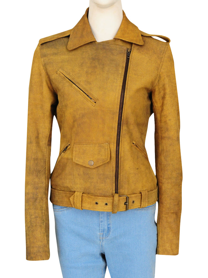 Women’s Distressed Leather Jacket