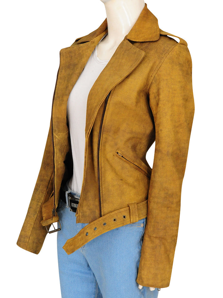 Women’s Distressed Leather Jacket