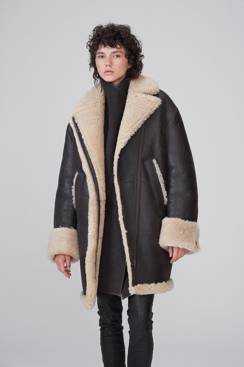 Women’s Black Fur-lined Coat