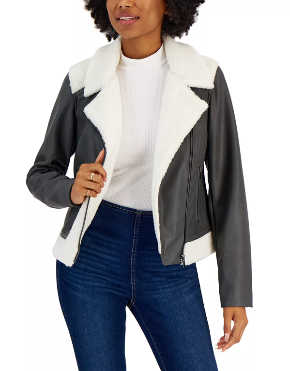 Women’s Winter Fur Leather Coat