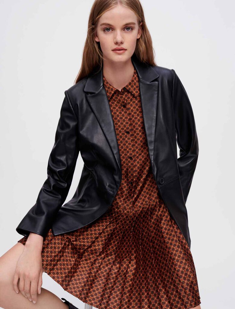 Onyx Icon Leather Blazer
