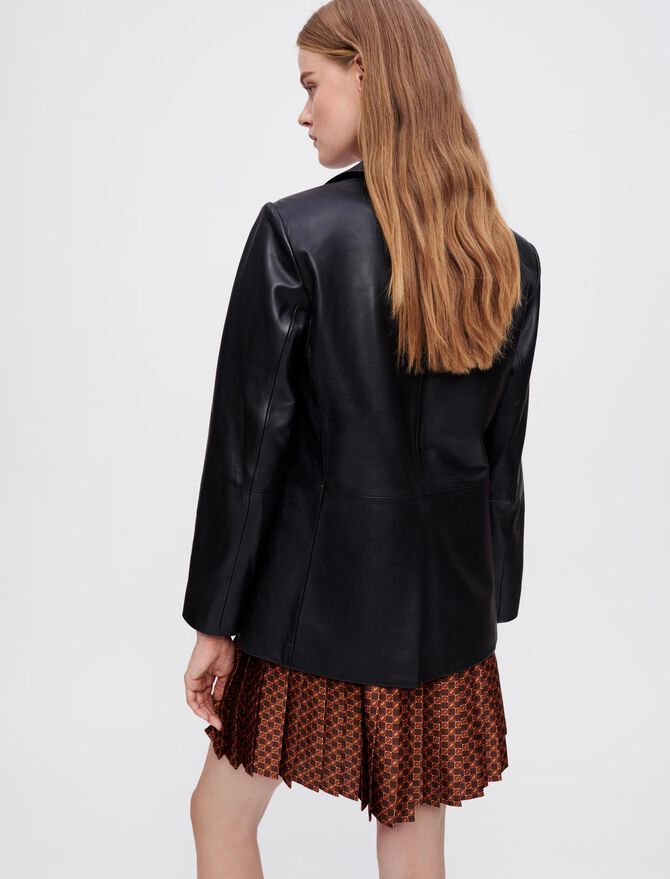 Onyx Icon Leather Blazer