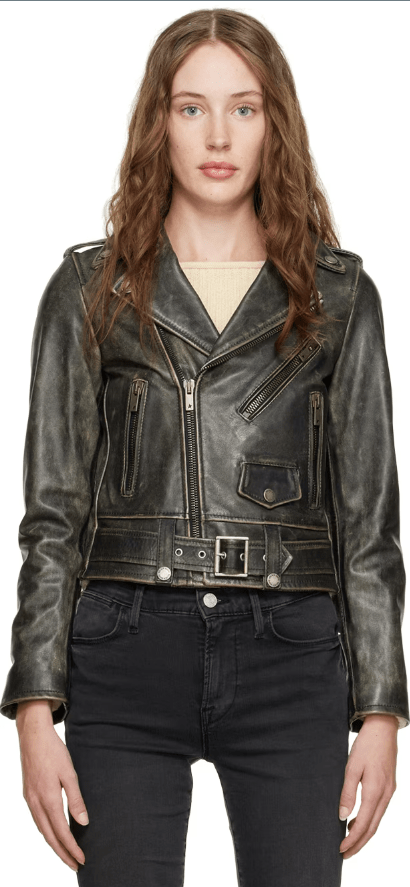 Rugged Leather Jacket For Women’s