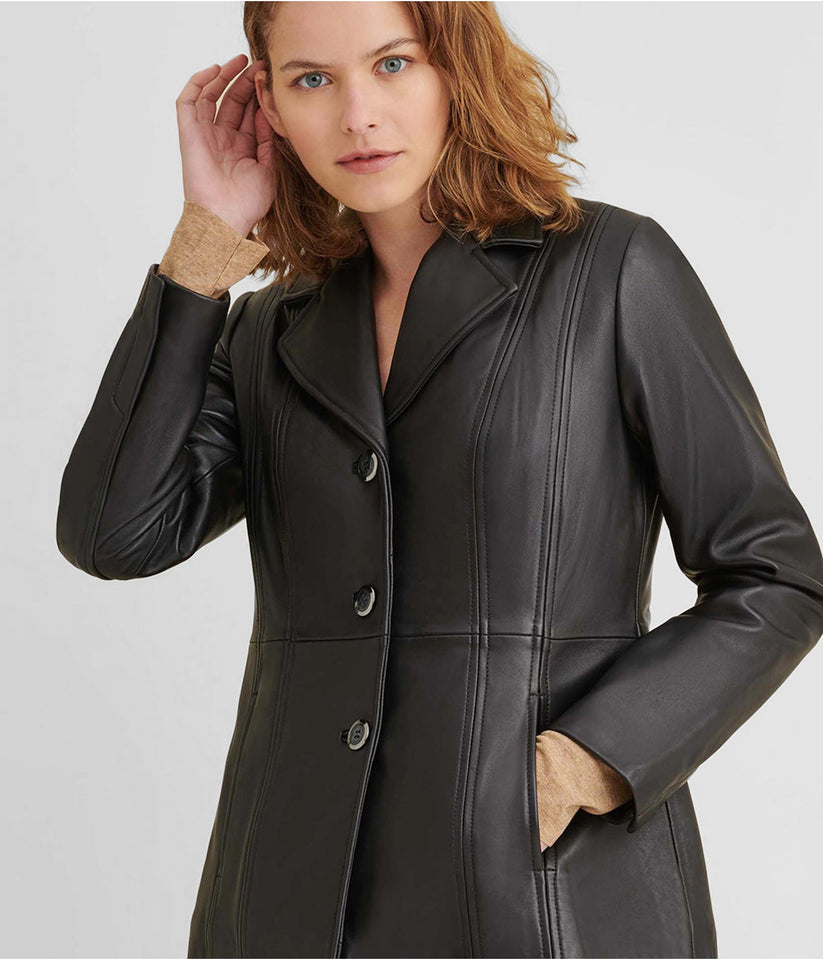 Onyx Essential Leather Blazer