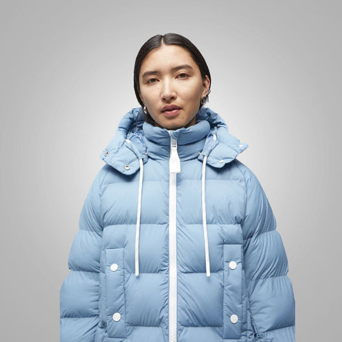 Retro puffer jacket for women