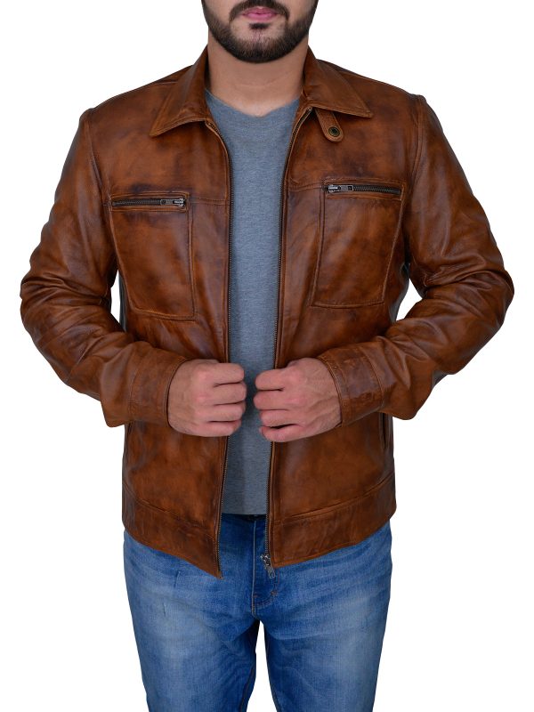 Vintage Leather Jacket for Men