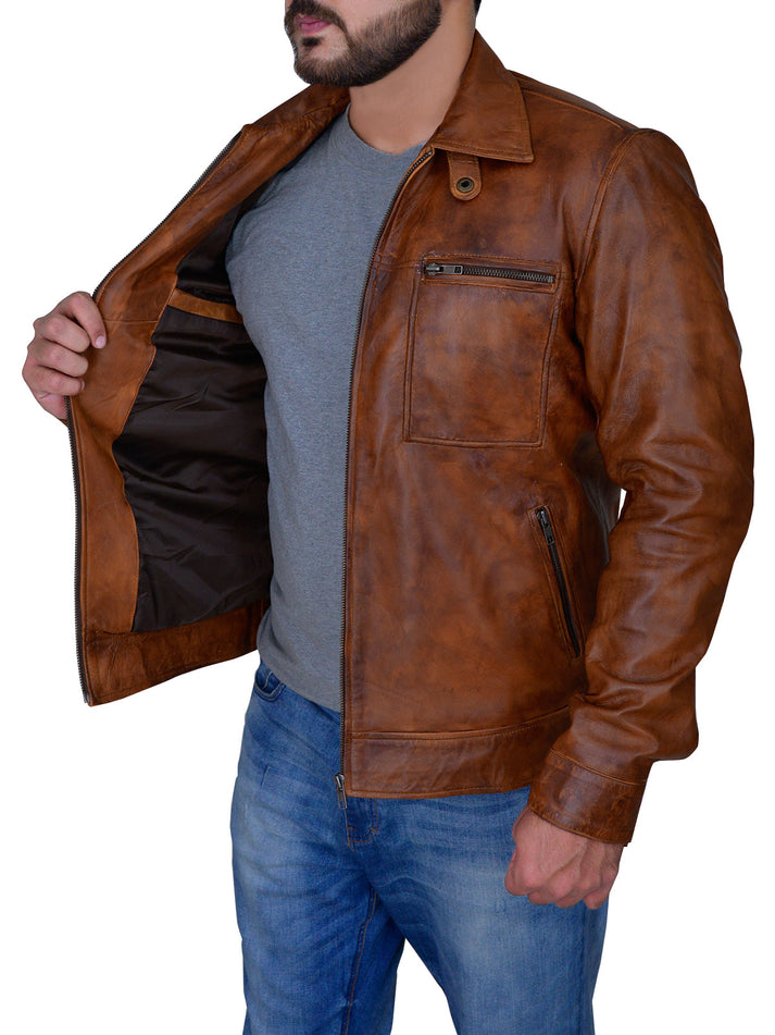 Vintage Leather Jacket for Men