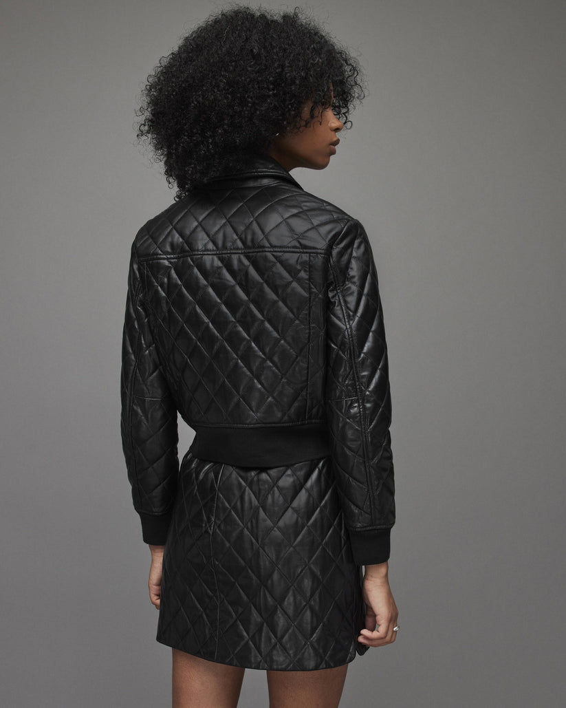 Quilted Bomber Jacket for Women