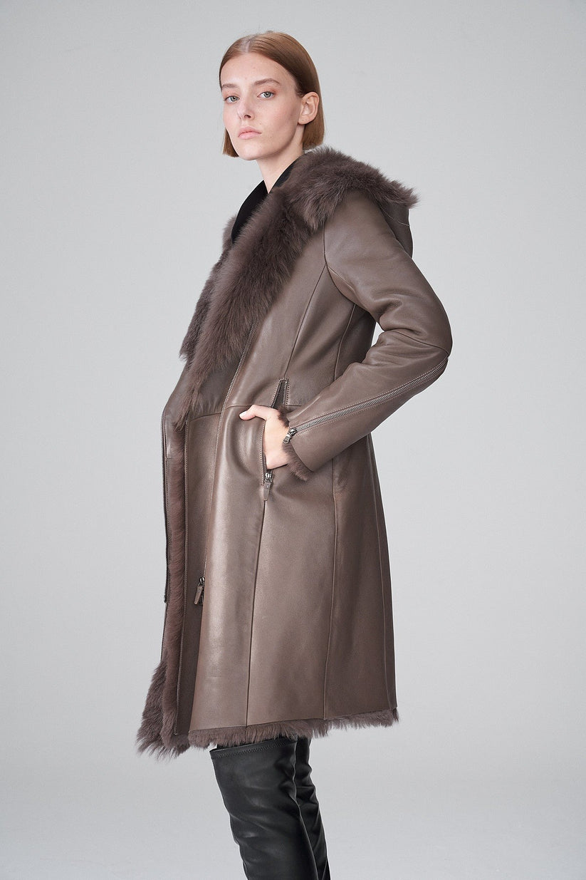 Real Leather Coat With Fur Lining