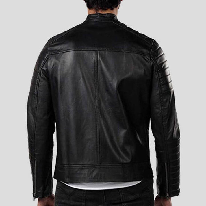 Black Motorcycle Leather Jacket