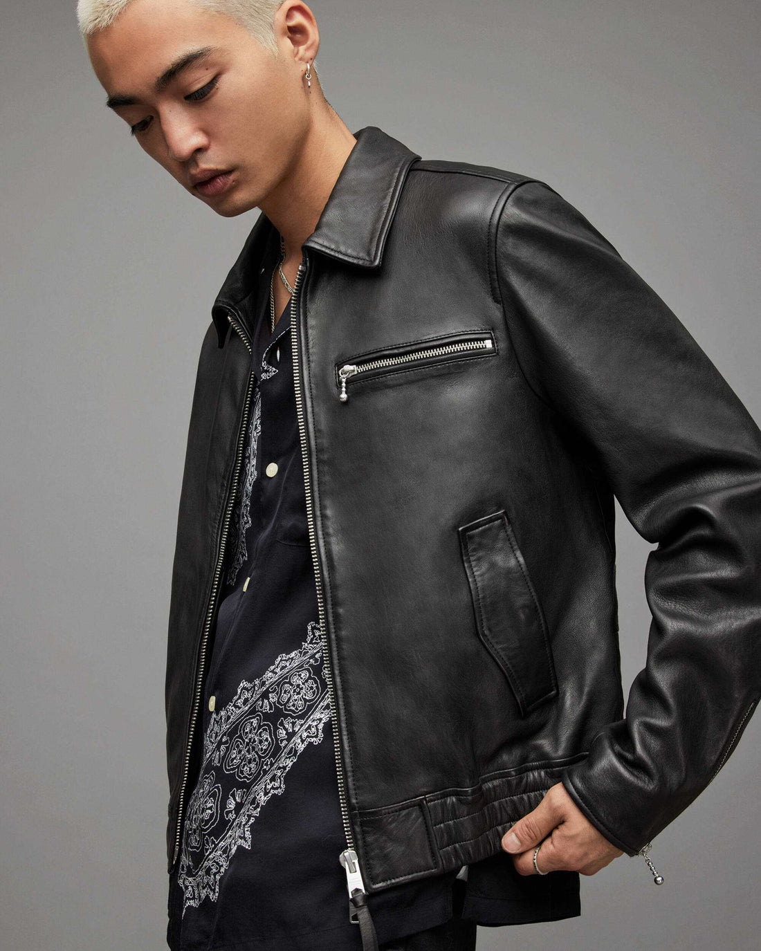 Men's Black Harrington Jacket
