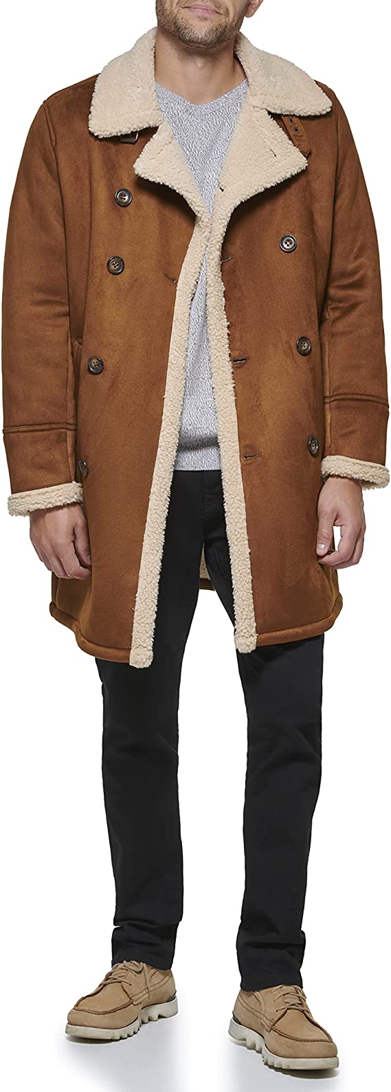 Classic Suede Winter Coat for Men