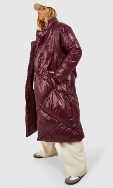 Stylish Puffer Coat With Belt