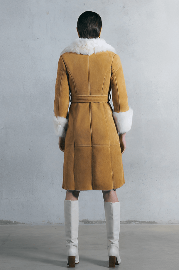 Suede Shearling Coat Women