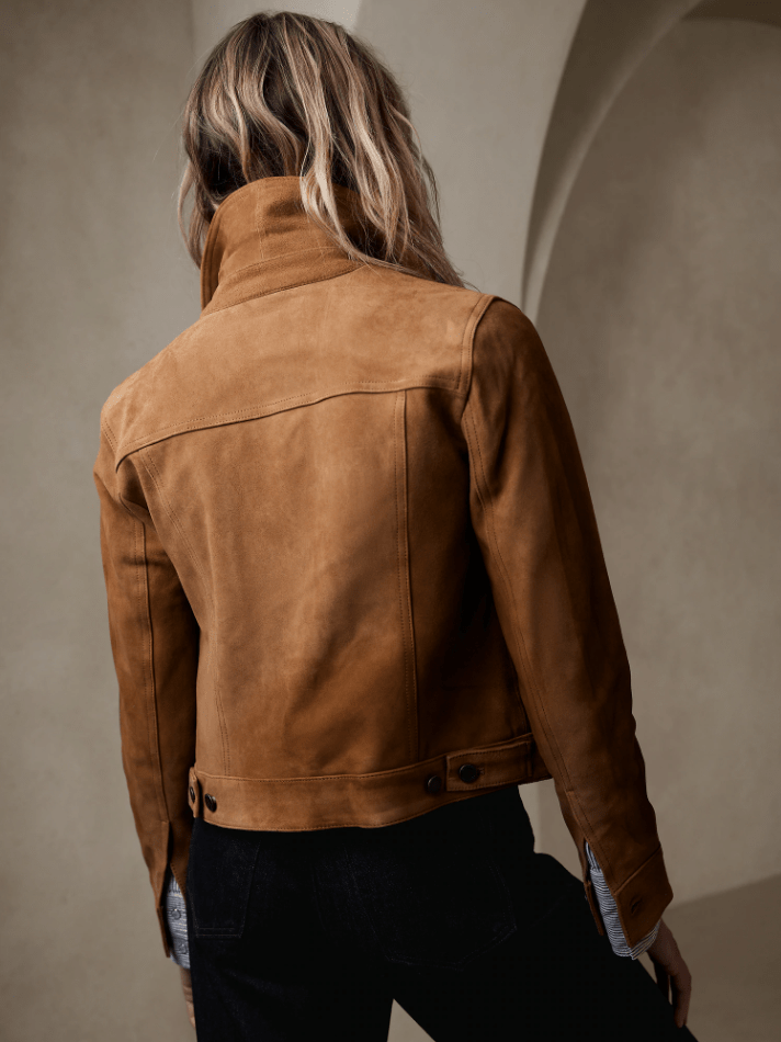 Brown Suede Outerwear for Women